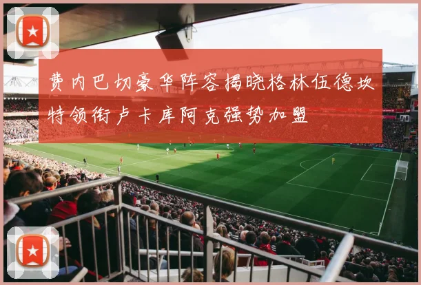 费内巴切豪华阵容揭晓格林伍德坎特领衔卢卡库阿克强势加盟